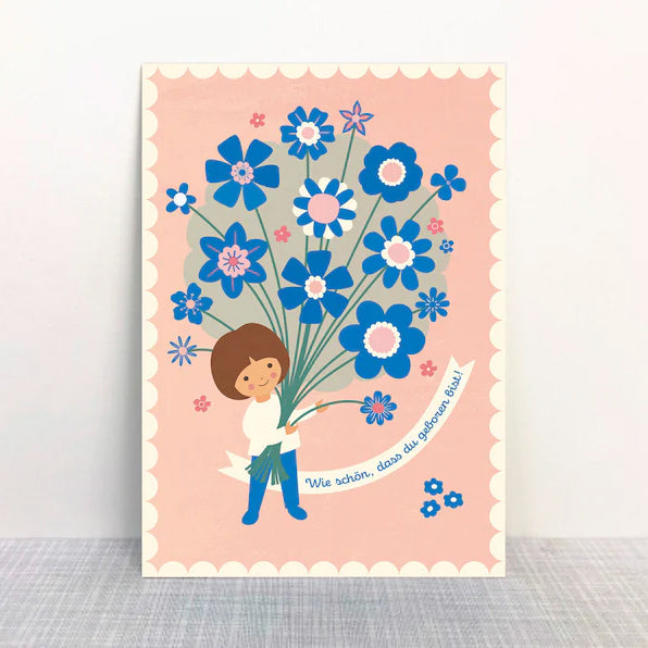 Monimari Postkarte Wie schön, dass du geboren bist!