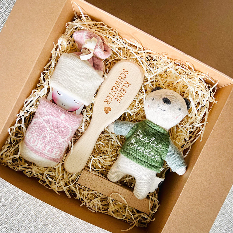 moments Geschenkbox zur Geburt für Geschwisterkind – Großer Bruder Box