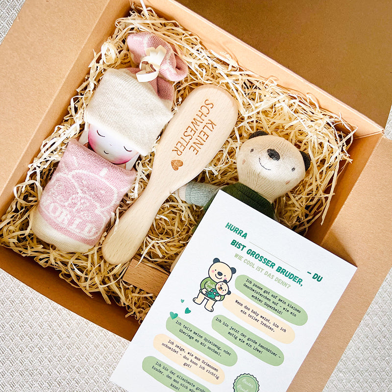 moments Geschenkbox zur Geburt für Geschwisterkind – Großer Bruder Box