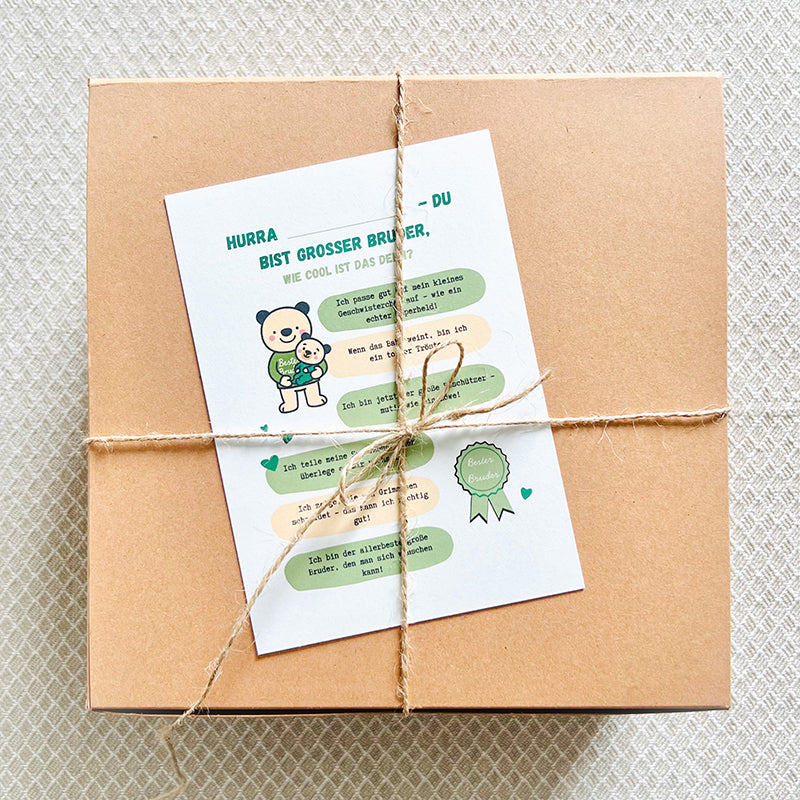 moments Geschenkbox zur Geburt für Geschwisterkind – Großer Bruder Box