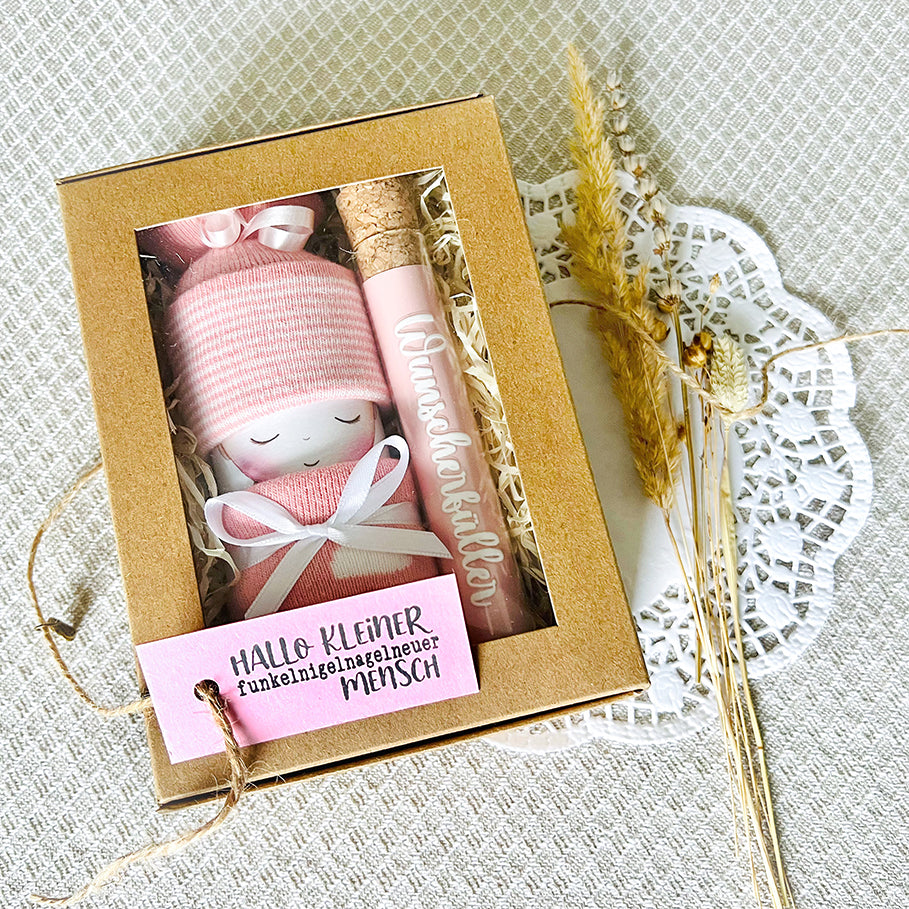 moments Windelbaby Geschenkbox zur Geburt mit Wunscherfüller, Geldgeschenk