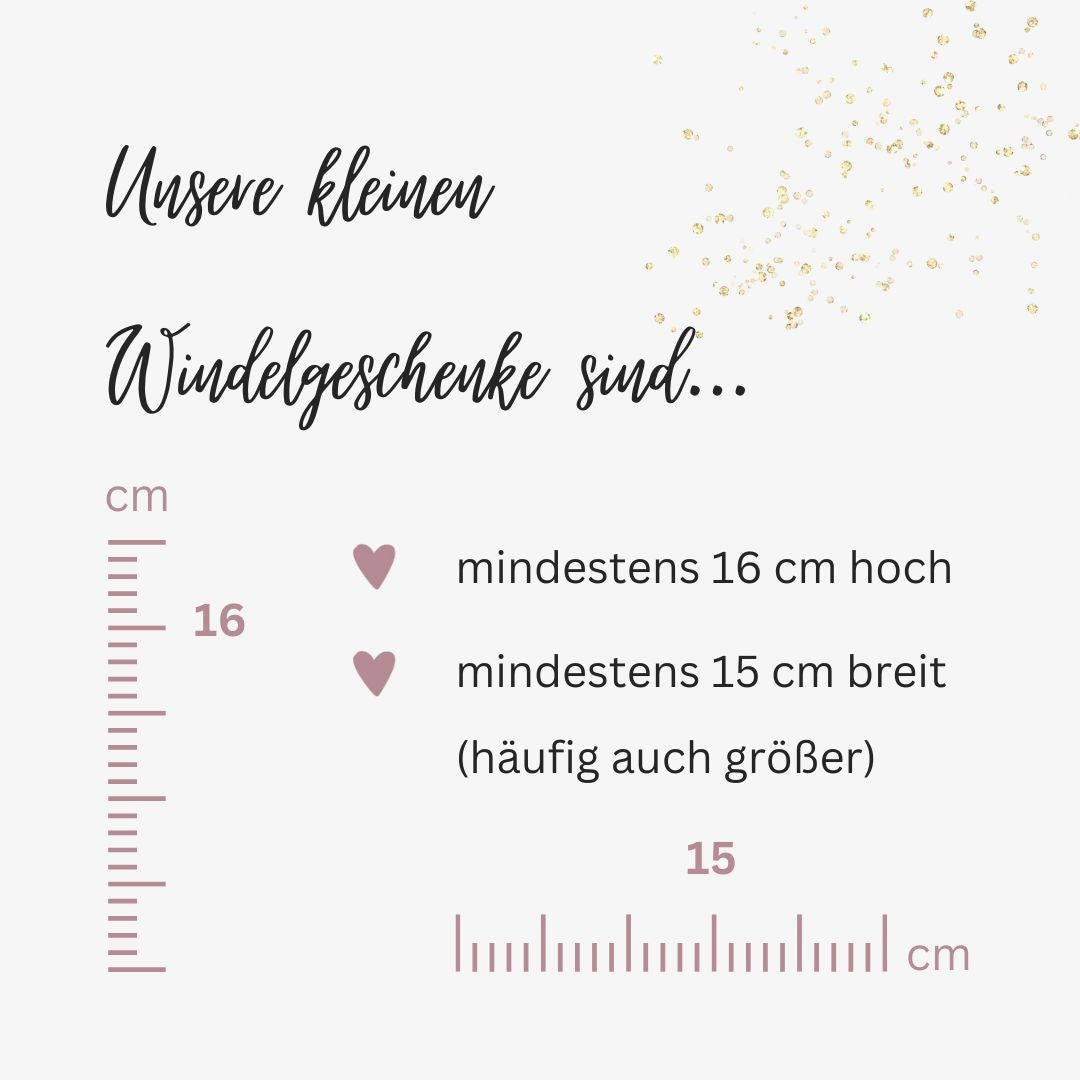 moments Windelgeschenk Häschen klein, lachsrosa zur Geburt