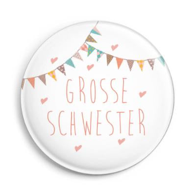 ava&yves Button Grosse Schwester matt