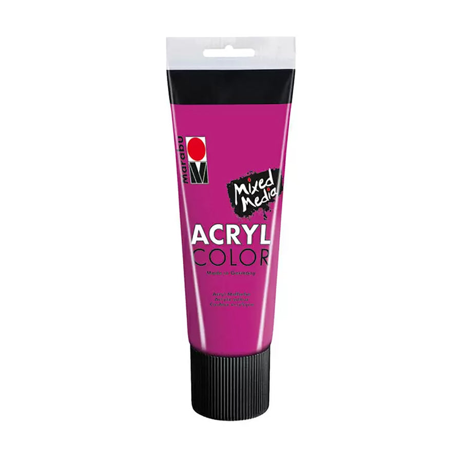 Marabu Acryl Color Magenta 225 ml, cremige Acrylfarbe auf Wasserbasis