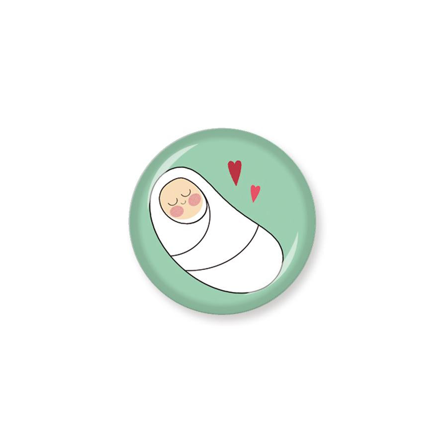 Button "Baby" mint - 2,5 cm