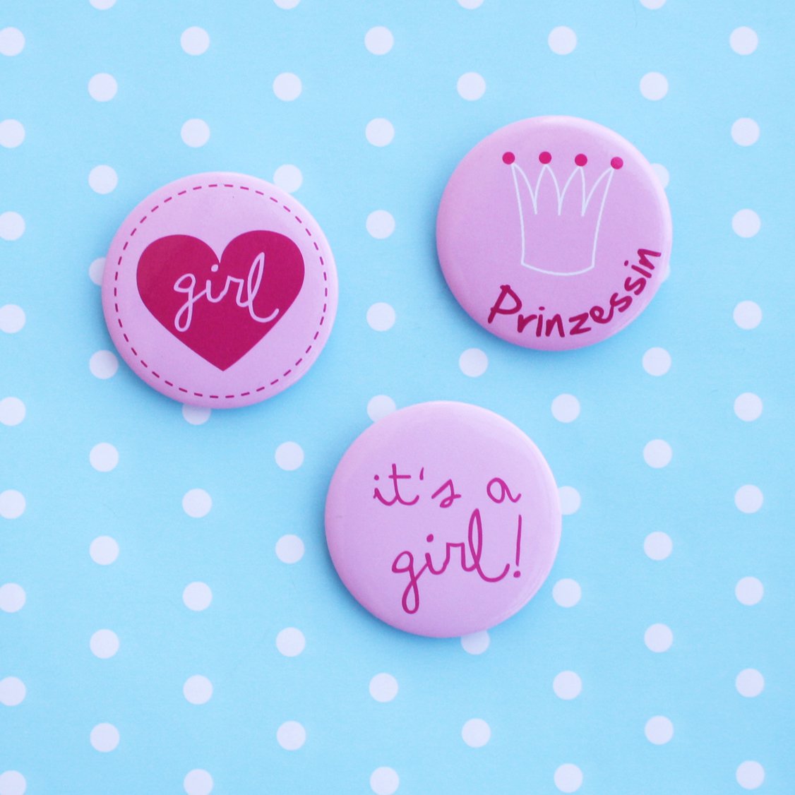 Button rosa 37 mm
