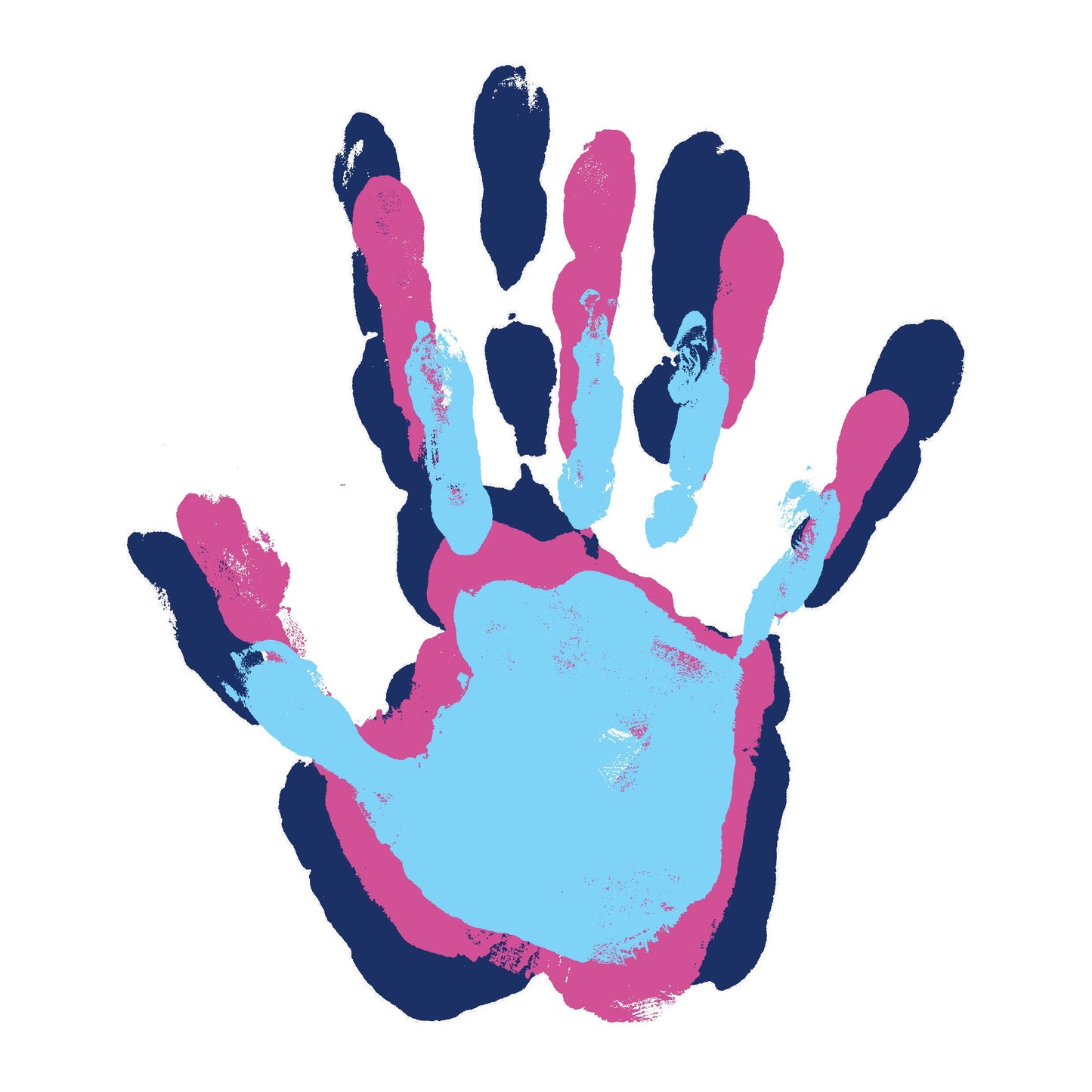 Personalisiertes Handabdruckbild Family - PDF-Datei zum SELBST DRUCKEN bis DIN A3