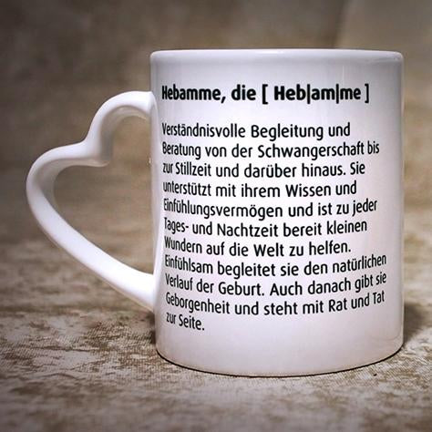 Geschenk für Hebamme Tasse
