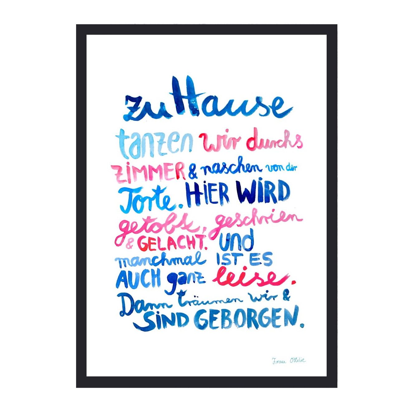 Frau Ottilie Print A4 Hausordnung