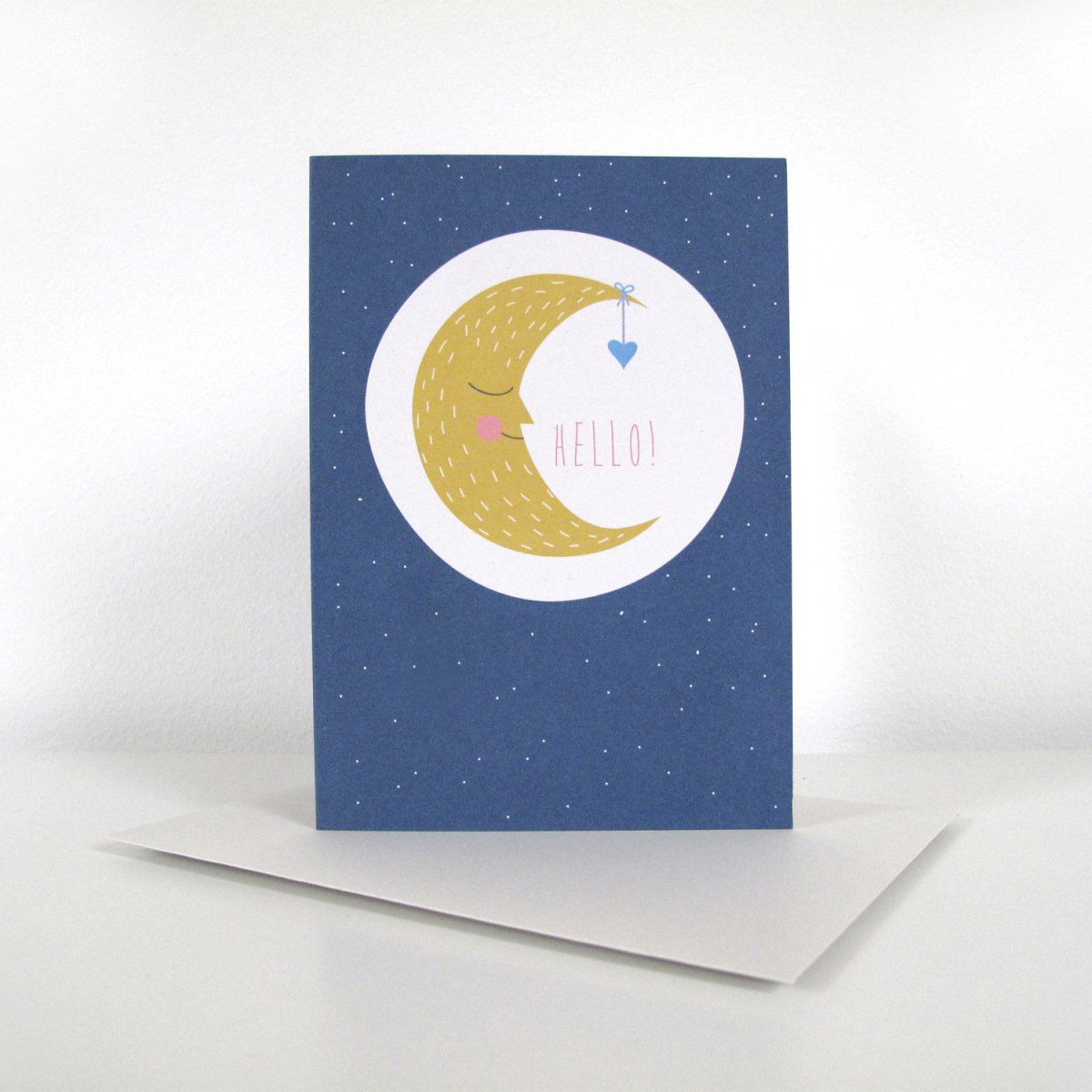 ava&yves Klappkarte zur Geburt Mond - Hello