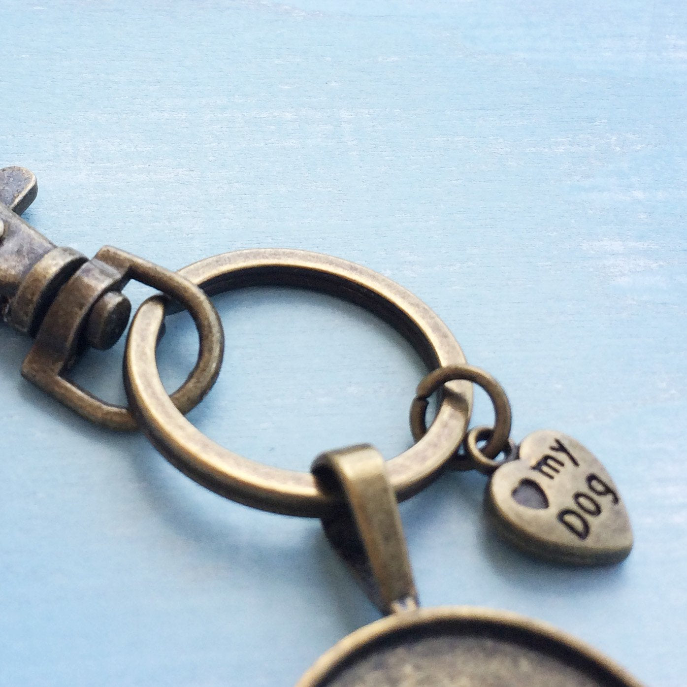Dein Hund - Personalisierter Schlüsselanhänger antikgold