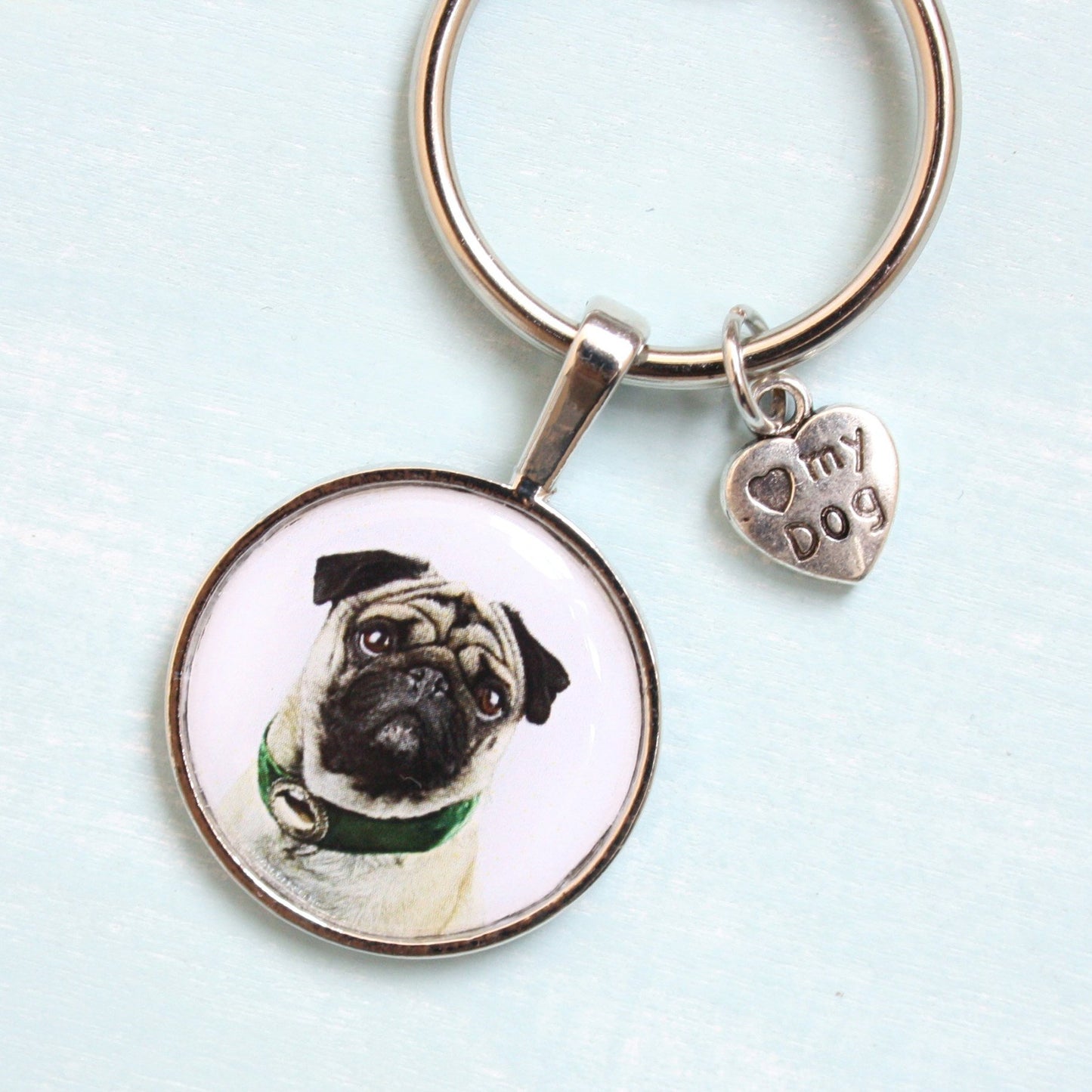 Dein Hund - Personalisierter Schlüsselanhänger silberfarben