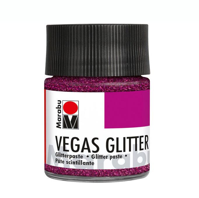 Marabu VEGAS GLITTER Glitterpaste Glitter-Rosa, 50 ml