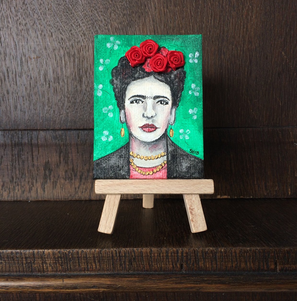 Marabu Mini-Staffelei mit Mini-Keilrahmen 6 x 8 x 1 cm