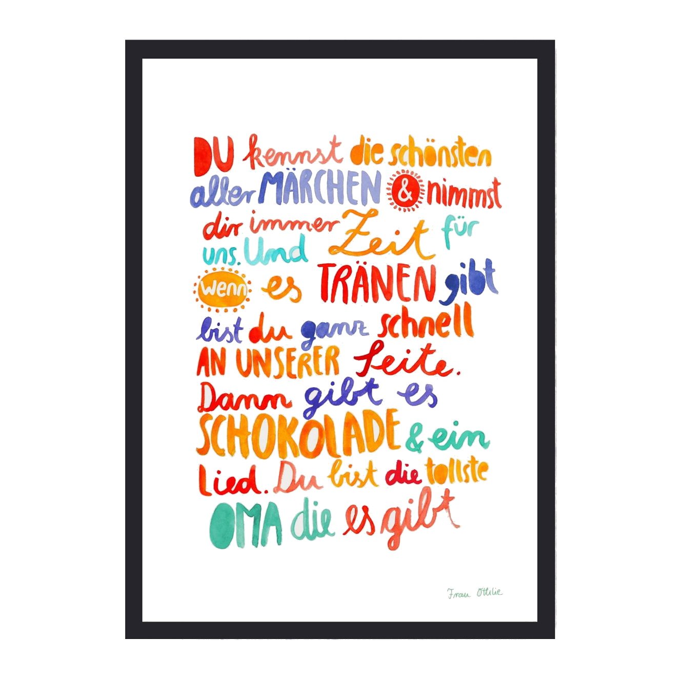 Frau Ottilie Print A4 Oma