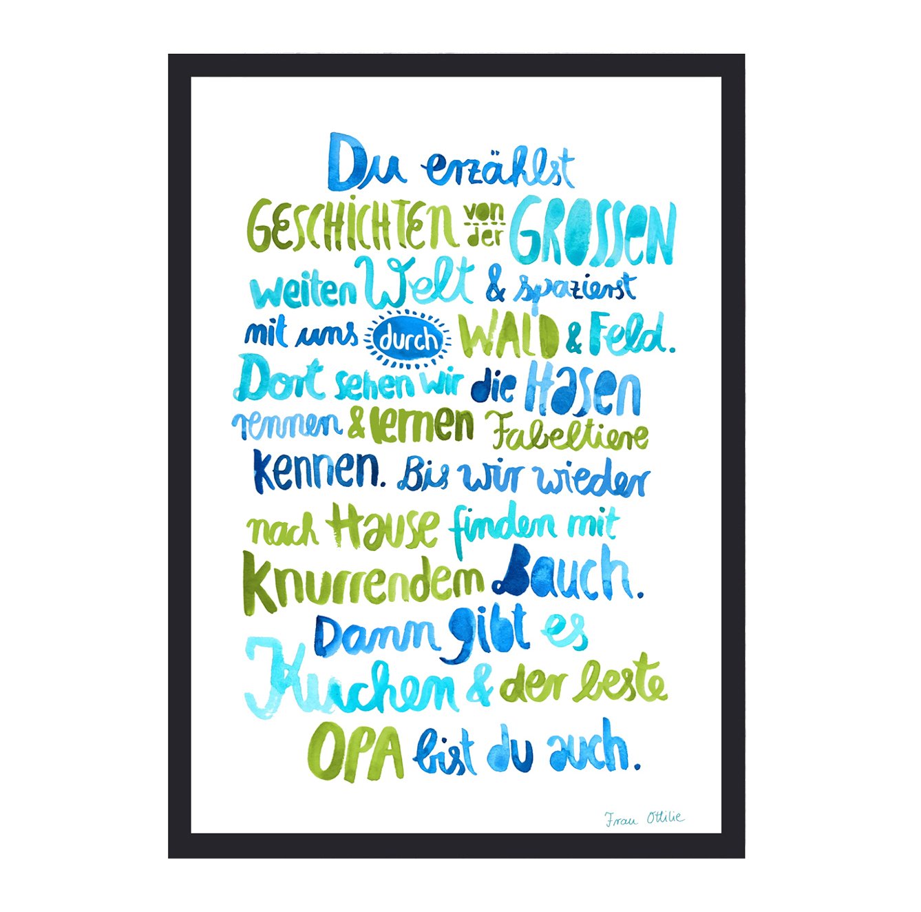 Frau Ottilie Print A4 Opa