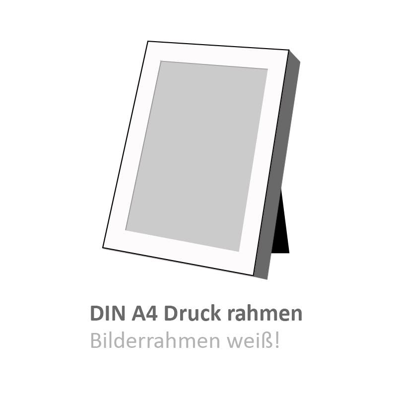 Druck DIN A4 rahmen (Bilderrahmen weiß)