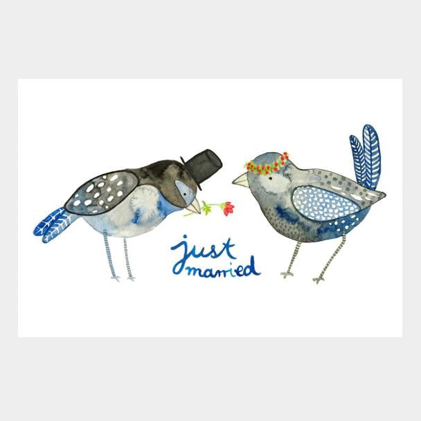 Frau Ottilie Postkarte Just Married