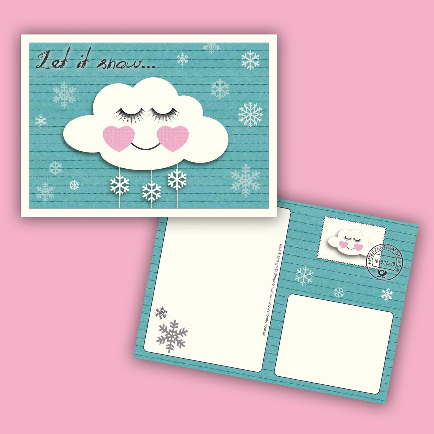 Postkarte Let it snow...