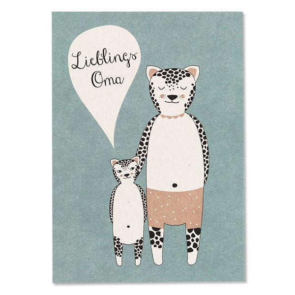 ava&yves Postkarte Lieblingsoma Jaguardame