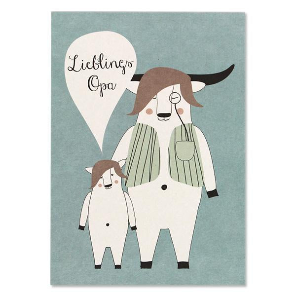 ava&yves Postkarte Lieblingsopa Yak