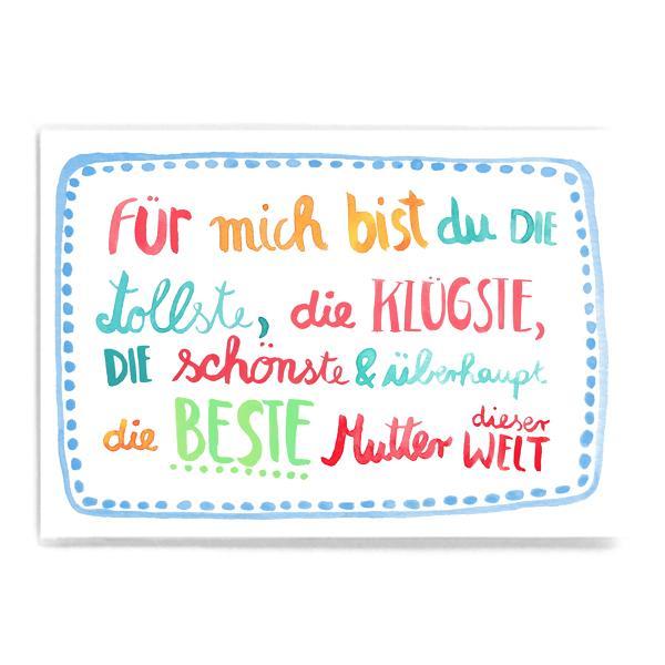 Frau Ottilie Postkarte Muttertag