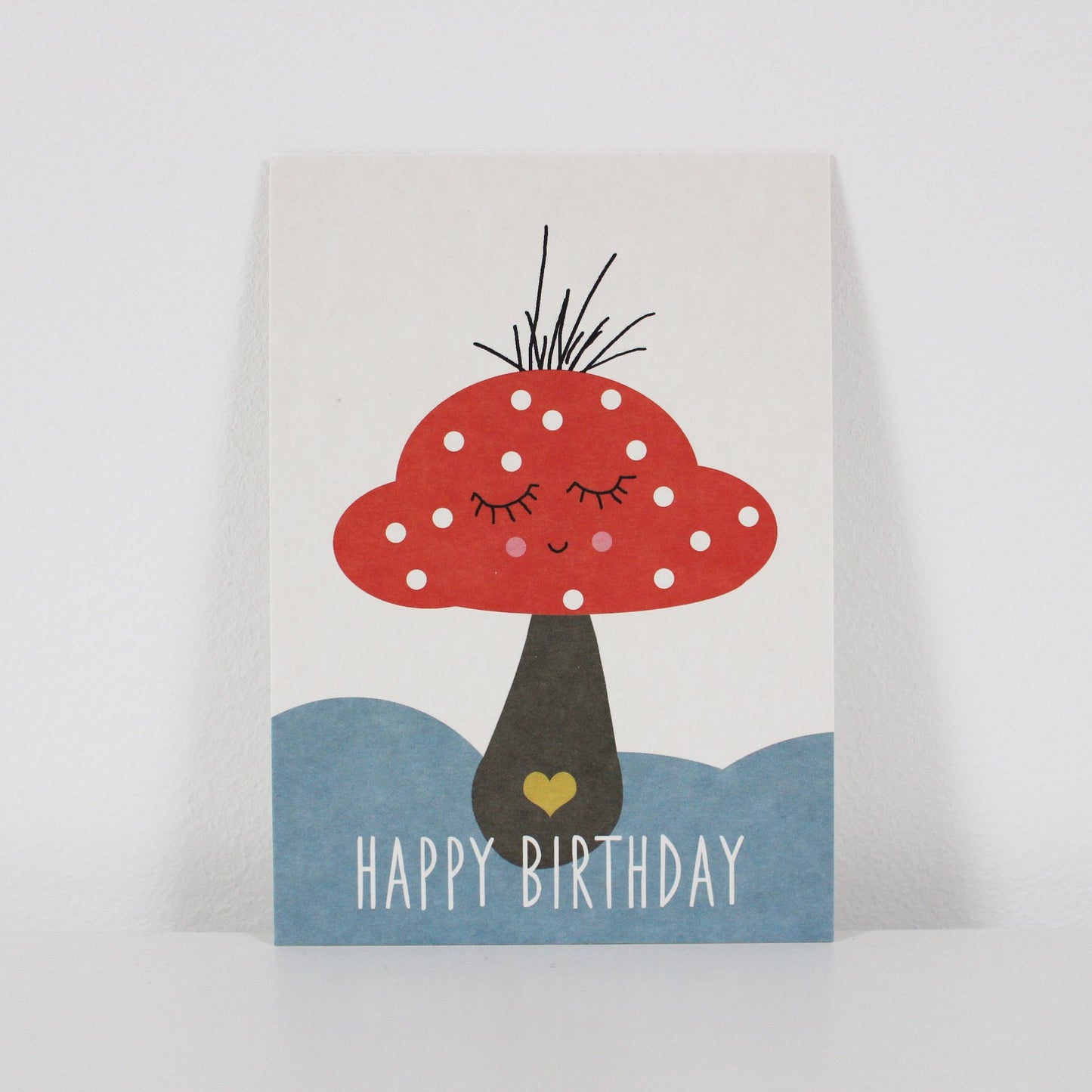 ava&yves Postkarte Pilzmännlein Happy Birthday