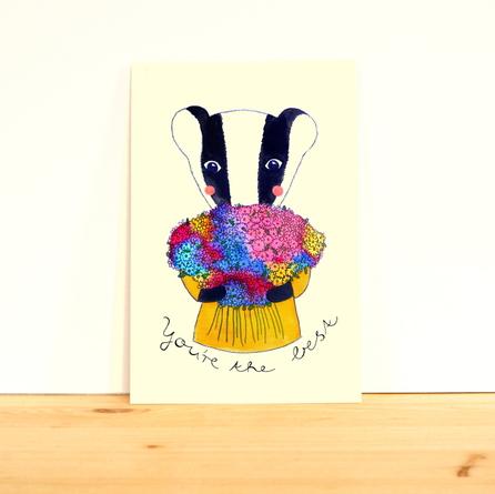 Frau Ottilie Postkarte You are the best