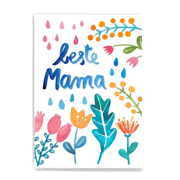 Frau Ottilie Postkarte beste Mama
