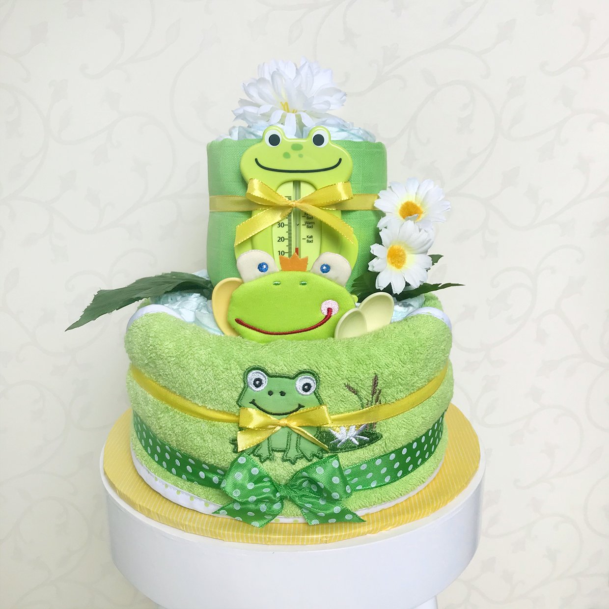 moments Windeltorte Frosch, grün zur Geburt