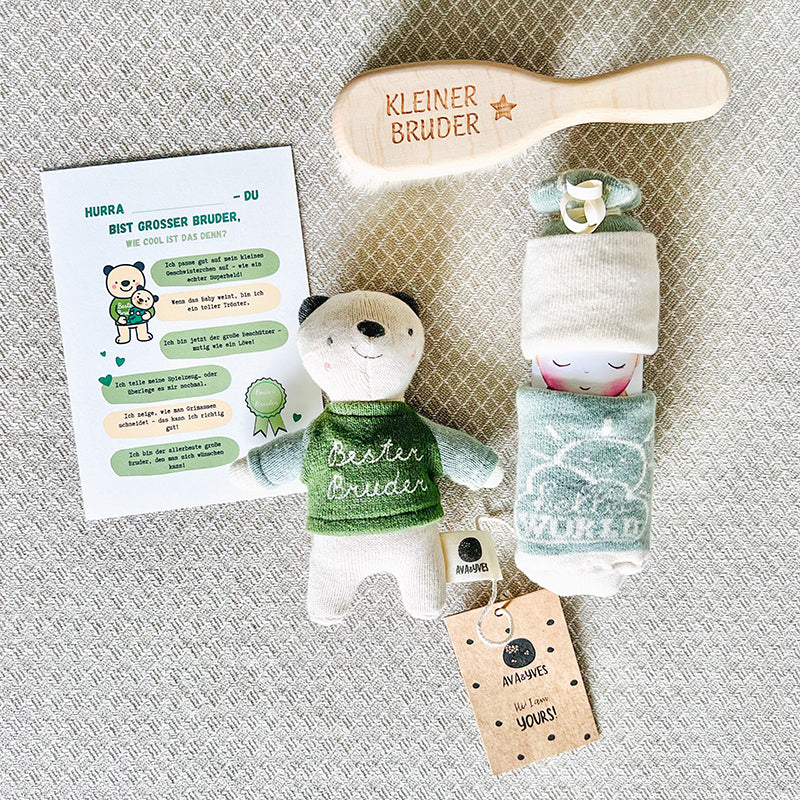 moments Geschenkbox zur Geburt für Geschwisterkind – Großer Bruder Box