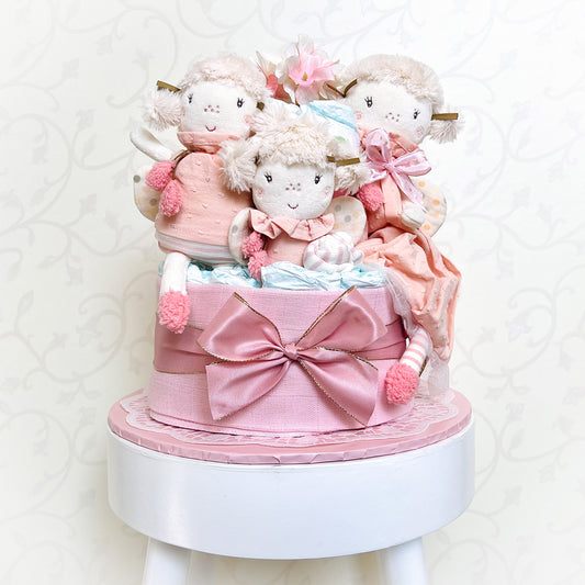 moments Windeltorte Fee in Rosa – Geschenk zur Geburt