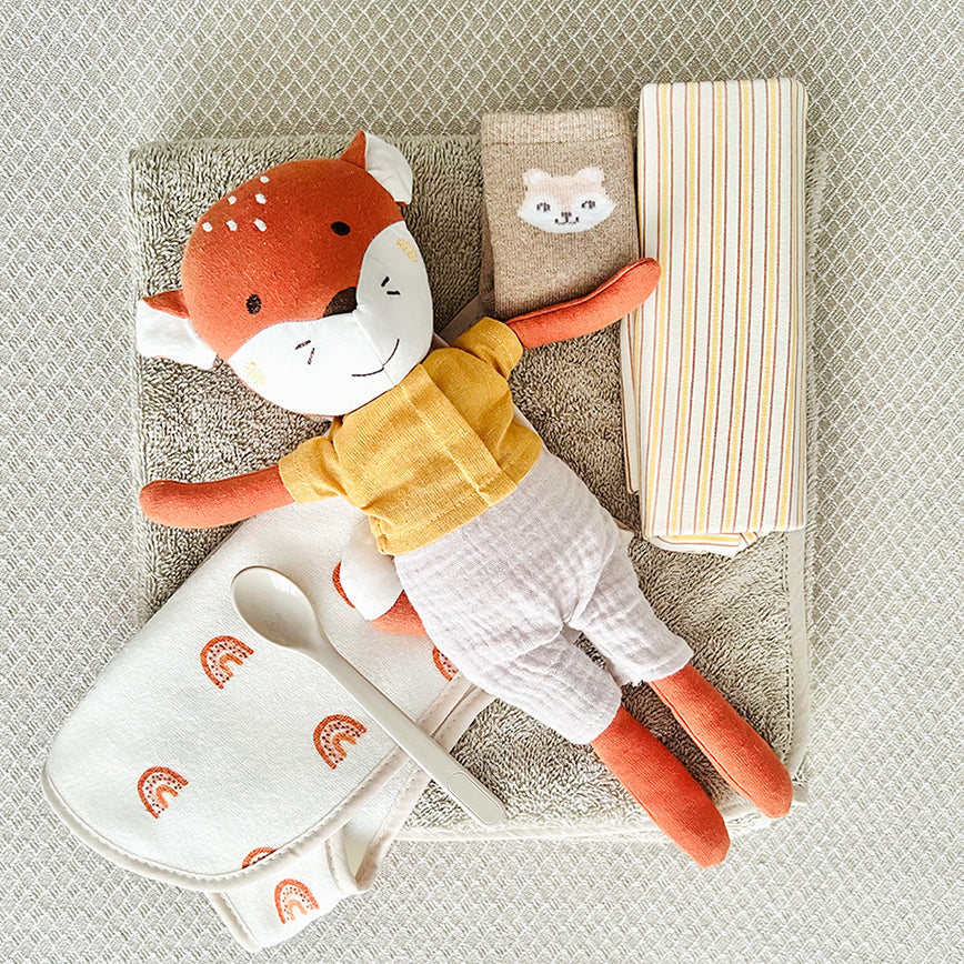 moments Windeltorte Fuchs orange beige zur Geburt – Originelles Geschenk zur Geburt, Taufe & Babyparty