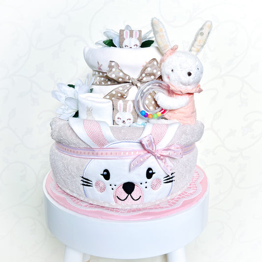 moments Windeltorte Hase apricot beige zur Geburt