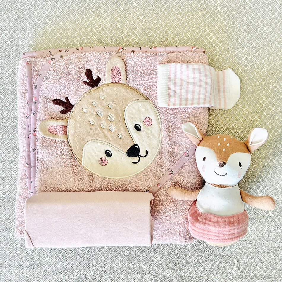 moments Windeltorte Rehkitz rosa beige zur Geburt