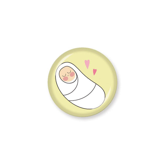 Button "Baby" hellgelb - 2,5 cm