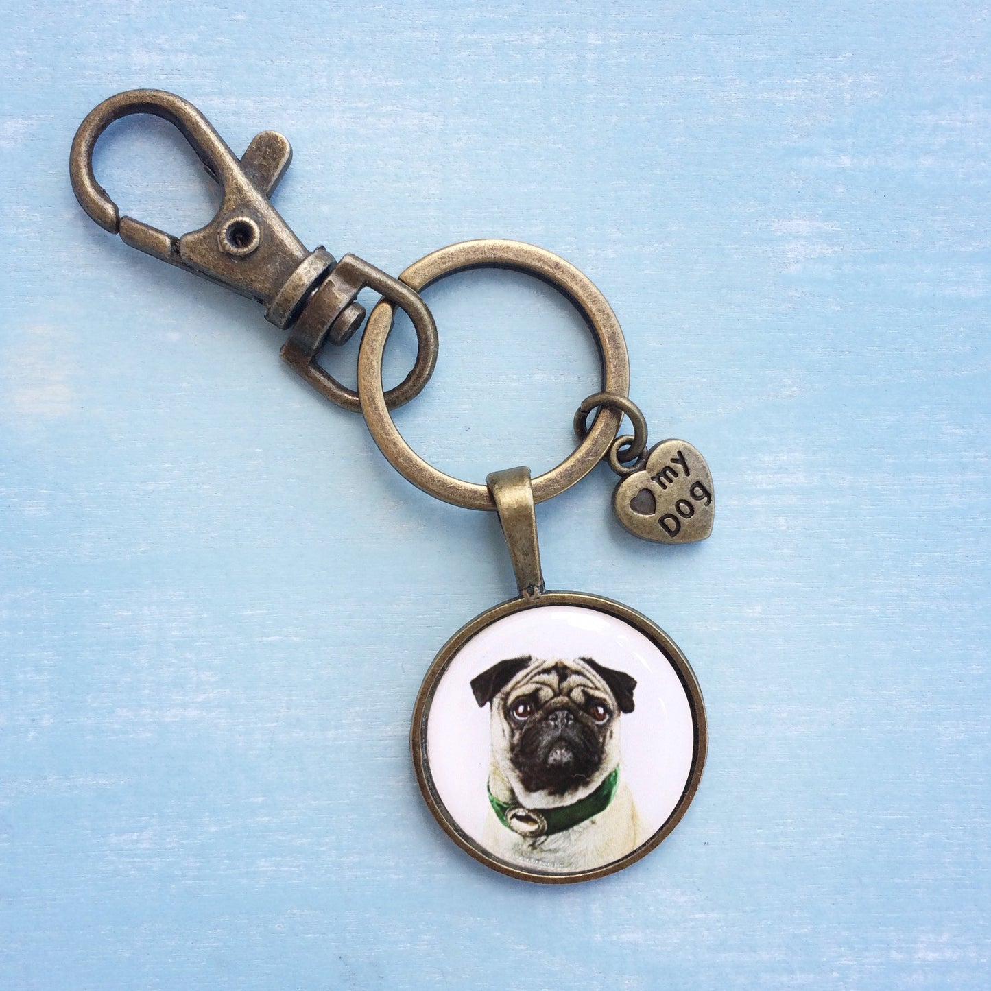 Dein Hund - Personalisierter Schlüsselanhänger antikgold