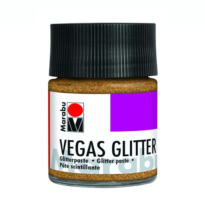 Marabu VEGAS GLITTER Glitterpaste Glitter-Gold, 50 ml