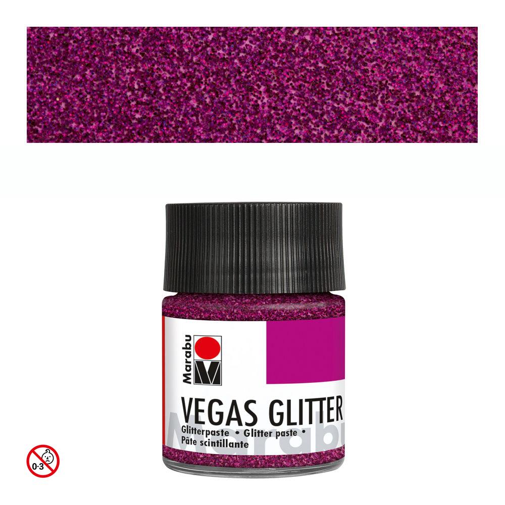 Marabu VEGAS GLITTER Glitterpaste Glitter-Rosa, 50 ml