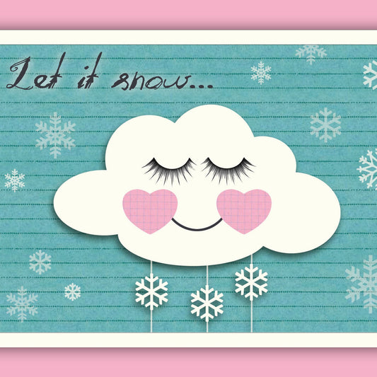 Postkarte Let it snow...